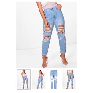 Brand New W/ Tags Ripped Boyfriend Jeans Size 18